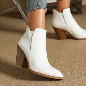 SHEIN White Booties